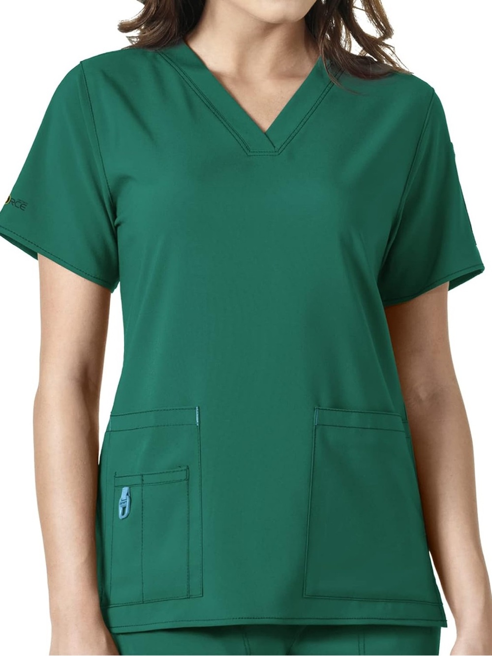 Carhartt Hunter Green V-Neck Short Sleeve Scrub Top